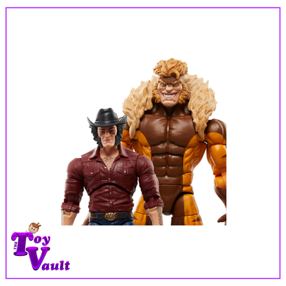 Hasbro Marvel Legends X Men Wolverine 50th - Logan vs Sabretooth (2 Pack) 6 Inch Action Figures