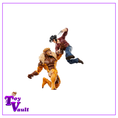 Hasbro Marvel Legends X Men Wolverine 50th - Logan vs Sabretooth (2 Pack) 6 Inch Action Figures