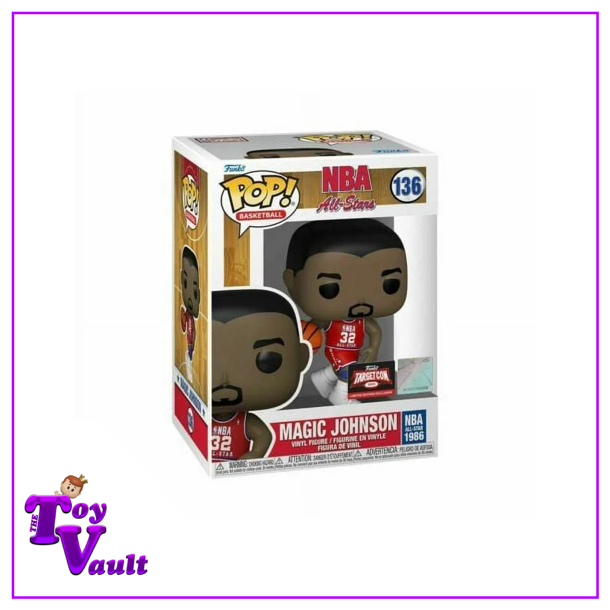 Funko Pop! Sports NBA - Magic Johnson #136 All Star Game Target Con Exclusive