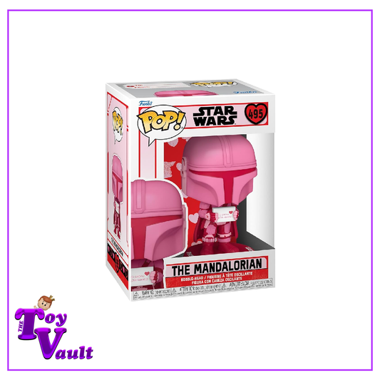 Funko Pop! Star Wars Valentine's Day - The Mandalorian (Pink) #495