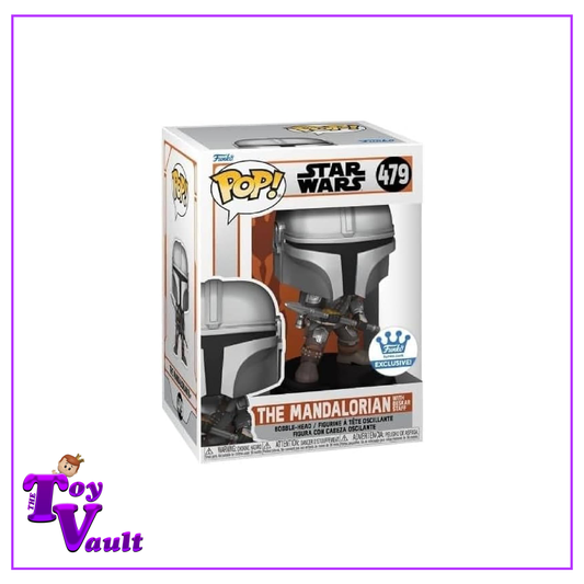 Funko Pop! Star Wars - The Mandalorian with Beskar Staff #479 Funko Shop Exclusive