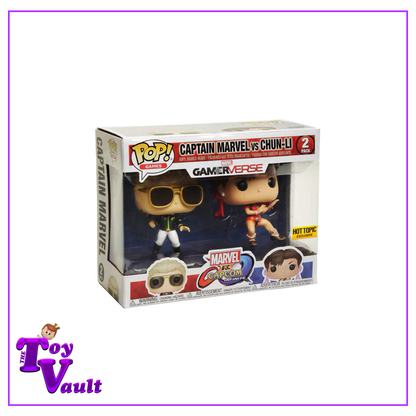 Funko Pop! Marvel vs CapCom Infinite - Captain Marvel v Chun Li (2 Pack) Hot Topic Exclusive