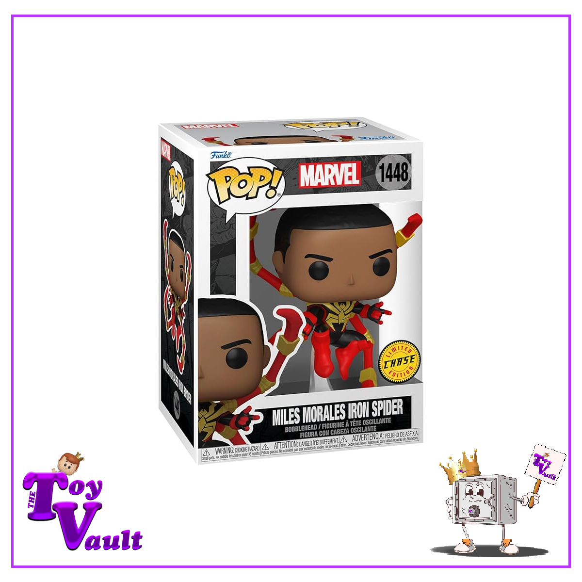 Funko Pop! Marvel Avengers Spider-Man Comics - Miles Morales (Iron Spider) #1448 Unmasked Chase Preorder