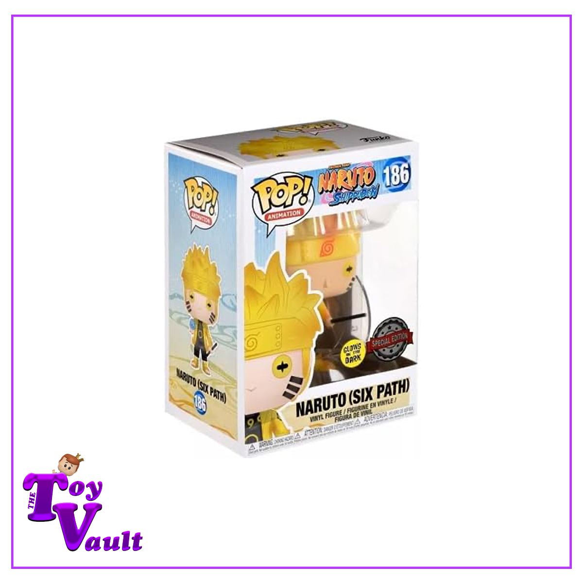 Funko Pop! Animation Naruto - Naruto (Six Path) #186 Glow in the Dark Special Edition Exclusive