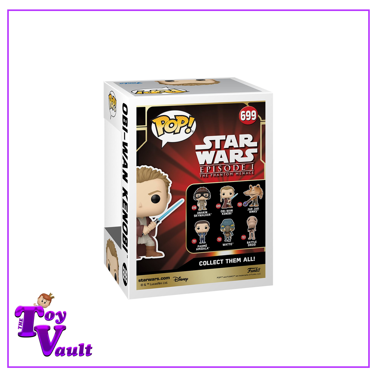 Funko Pop! Star Wars Episode 1 The Phantom Menace - Obi-Wan Kenobi with Lightsaber (Young) #699