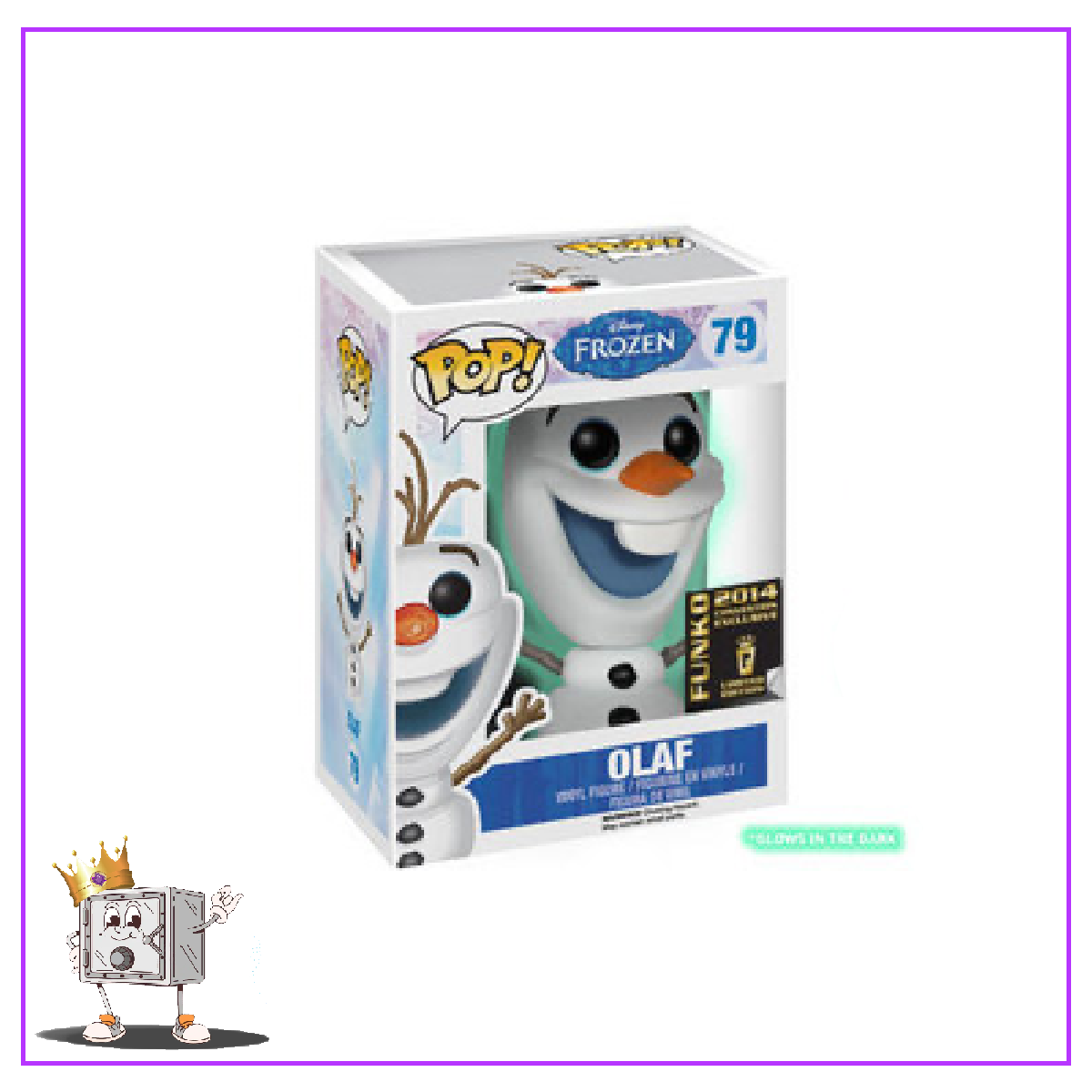 Funko Pop! Disney Frozen - Olaf #79 Glow in the Dark SDCC Shared Exclusive (Missing Sticker)