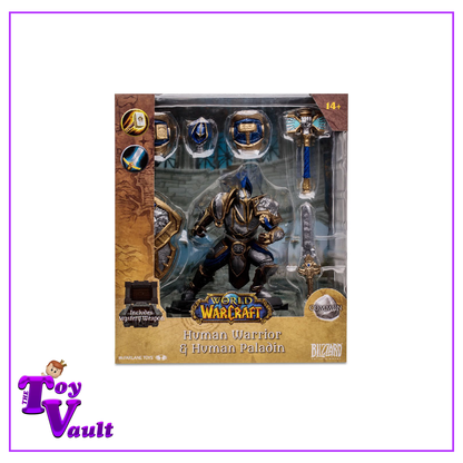 McFarlane Toys Games World of Warcraft Wave 1 - Human Paladin Warrior (Common) 1:12 Scale Posed Figure