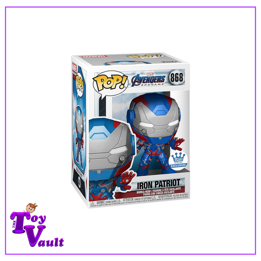 Funko Pop! Marvel Avengers Endgame - Iron Patriot #868 Metallic Funko Shop Exlusive