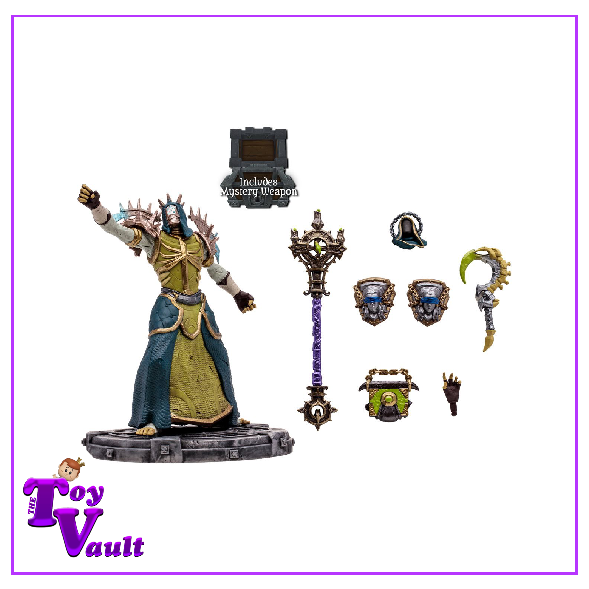 McFarlane Toys Games World of Warcraft Wave 1 - Undead Priest Warlock (Common) 1:12 Scale Posed Figure