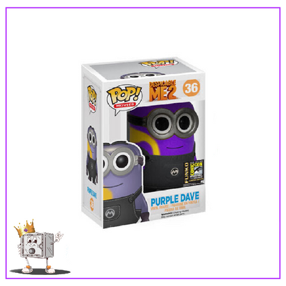 Funko Pop! Movies Despicable Me Minions - Purple Dave #36 2014 SDCC Shared Exclusive