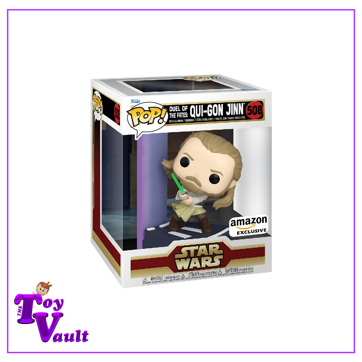 Funko Pop! Star Wars Duel of the Fates - Qui-Gon Jinn #508 Amazon Exclusive 6-inch