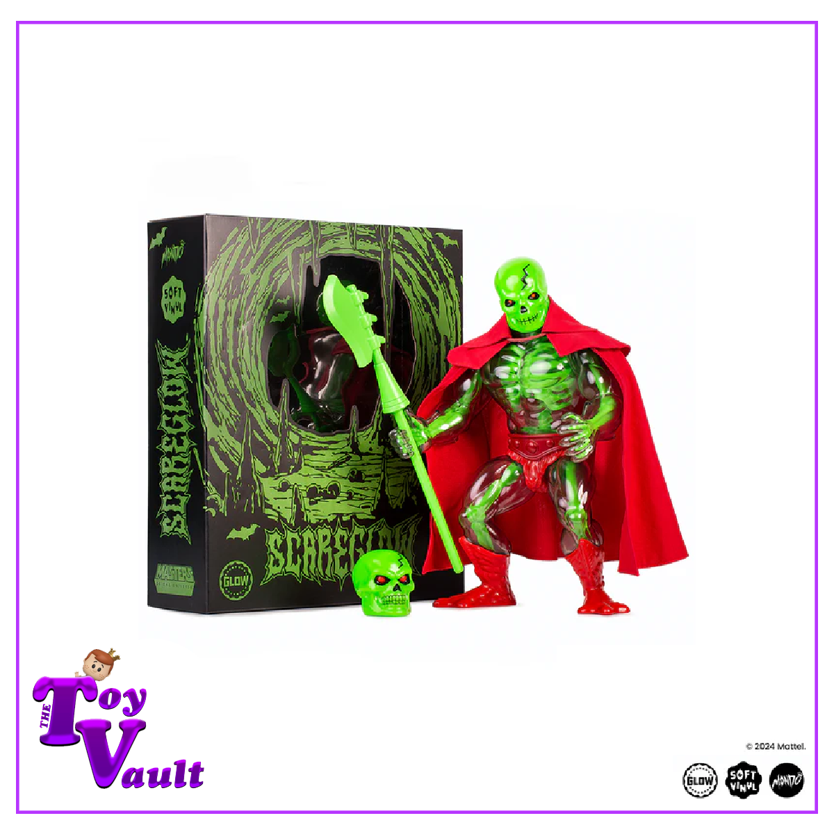 Mondo Retro Toys Masters of the Universe Scare Glow (Necromancer) Glow in the Dark 15-inch Soft Vinyl Figure LE 500