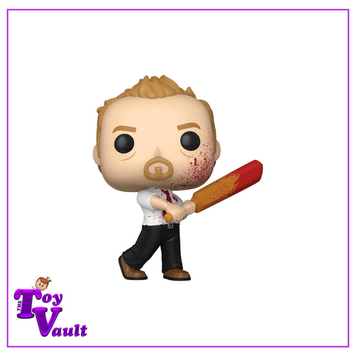 Funko Pop! Fusion Horror Shaun of the Dead - Shaun with Bat #993 (Bloody) with Redeemable Code Preorder