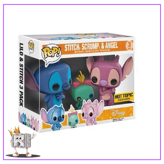 Funko Pop! Disney Lilo and Stitch - Stitch Scrump and Angel (3 Pack) Hot Topic Exclusive