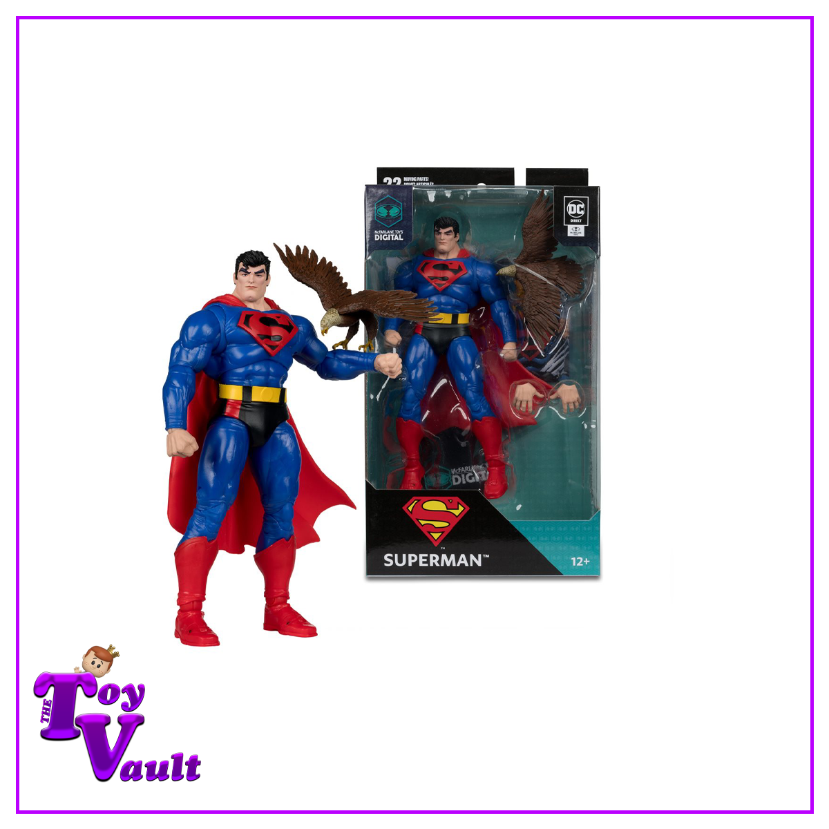 McFarlane Toys DC Direct DC Heroes Justice League Superman Our Worlds at War 7-Inch Scale Wave 2 Action Figure with McFarlane Toys Digital Collectible