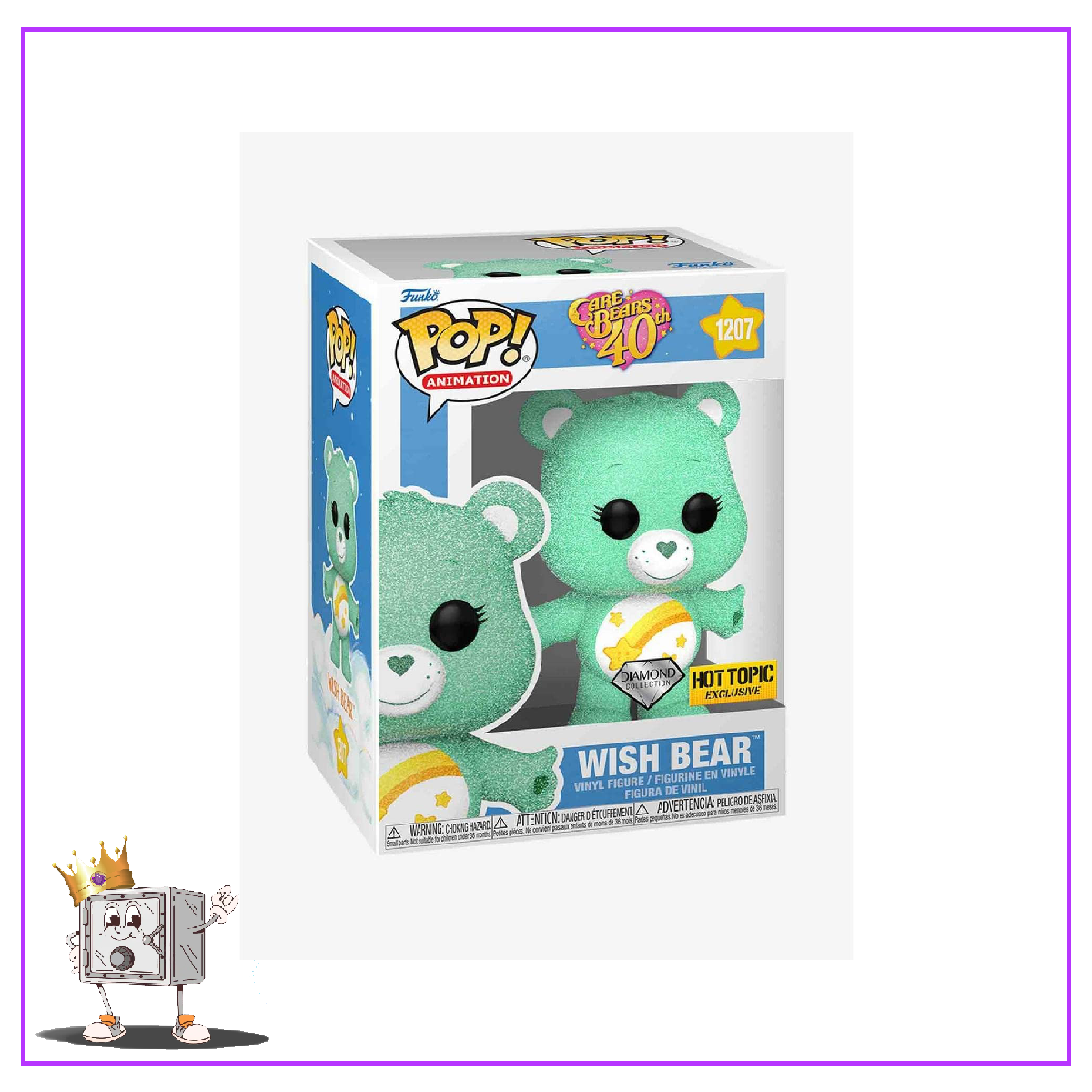 Funko Pop! Icons Care Bears - Wish Bear #1207 Diamond Hot Topic Exclusive