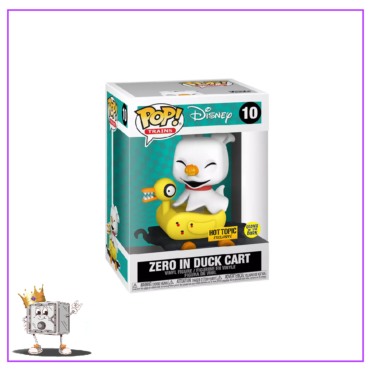 Funko Pop! Disney Nightmare Before Christmas - Zero in Duck Cart #10 Glow in the Dark Hot Topic Exclusive