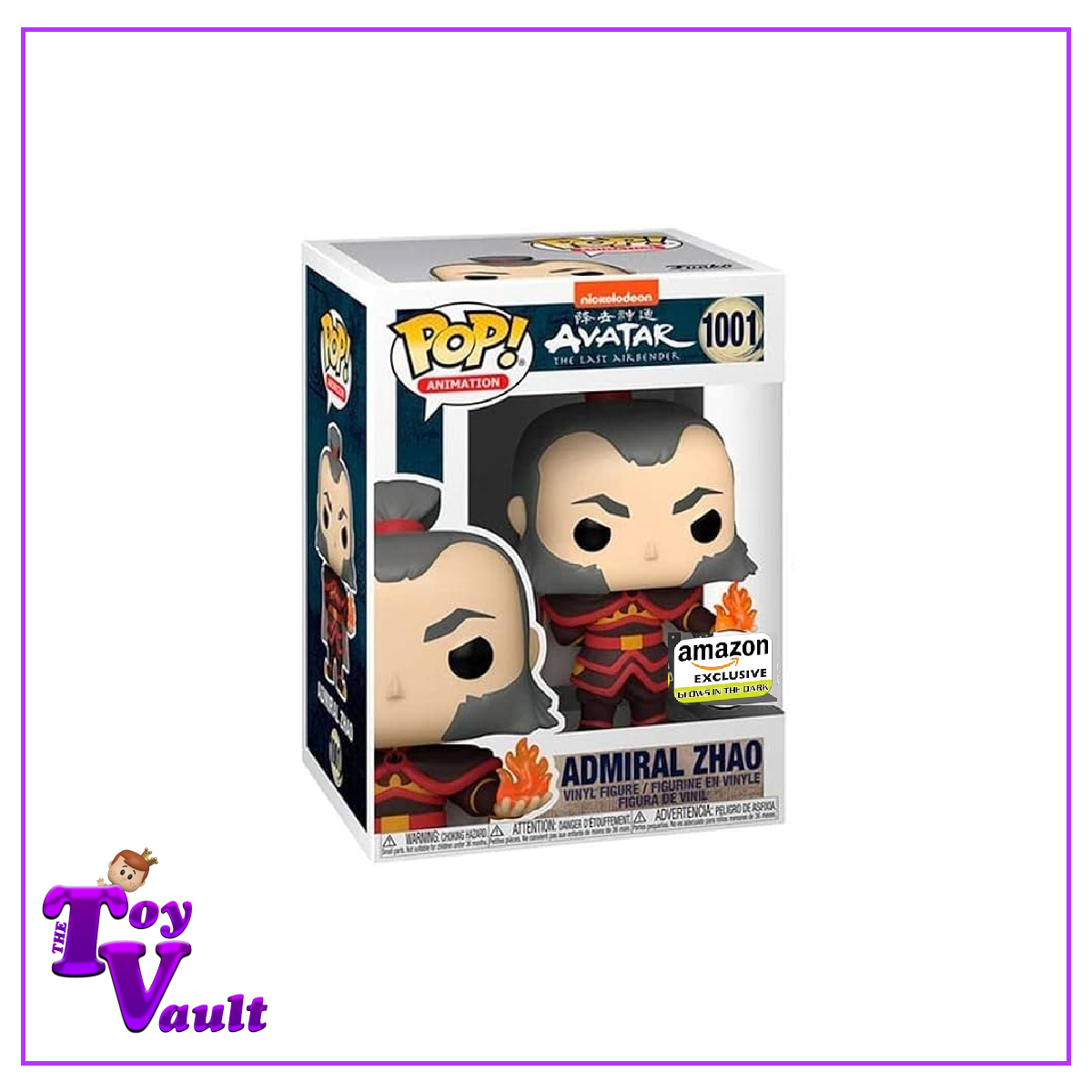 Funko Pop! Animation Avatar The Last Airbender - Admiral Zhao #1001 Glow in the Dark Amazon Exclusive